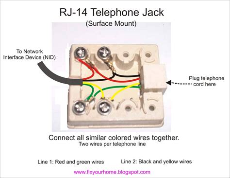 telephone wiring diagram for wall mount 